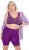 Ulla Popken Lace Hem Stretch Viscose Knit Bicycle Length Lounge Shorts Purple - Džinsai & Kelnės Didelėse Dydžiuose – Plus Size - 
