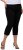 Ulla Popken Mony Stretch Capri Pants Black - Džinsai & Kelnės Didelėse Dydžiuose – Plus Size - 