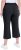 Ulla Popken Cool Linen Elastic Waist Capri Pants Black - Džinsai & Kelnės Didelėse Dydžiuose – Plus Size - 