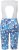 Ulla Popken Abstract Print Padded Cycling Shorts With Suspenders White - Džinsai & Kelnės Didelėse Dydžiuose – Plus Size - 