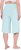 Ulla Popken Wide Leg Flared Bermuda Shorts Blue - Džinsai & Kelnės Didelėse Dydžiuose – Plus Size - 