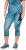 Ulla Popken Quick Dry Cropped Geometric Print Leggings Blue - Striukės - 