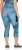 Ulla Popken Quick Dry Cropped Geometric Print Leggings Blue - Striukės - 