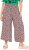 Ulla Popken Rose Wide Leg Elastic Waist Leopard Pattern Culottes Off-White - Džinsai & Kelnės Didelėse Dydžiuose – Plus Size - 