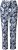 Ulla Popken Feather Print Elastic Waist Pants Blue - Džinsai & Kelnės Didelėse Dydžiuose – Plus Size - 