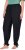 Ulla Popken Quick Drying Split Leg Elastic Waist Joggers Black - Džinsai & Kelnės Didelėse Dydžiuose – Plus Size - 