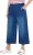 Ulla Popken Denim Culottes Blue - Džinsai & Kelnės Didelėse Dydžiuose – Plus Size - 