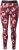 Ulla Popken Abstract Flower Print Performance Leggings Red - Džinsai & Kelnės Didelėse Dydžiuose – Plus Size - 