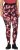 Ulla Popken Abstract Flower Print Performance Leggings Red - Džinsai & Kelnės Didelėse Dydžiuose – Plus Size - 
