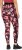 Ulla Popken Abstract Flower Print Performance Leggings Red - Džinsai & Kelnės Didelėse Dydžiuose – Plus Size - 