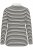 Kaffe Curve Miana Long Sleeve Polo Chalk with Black Stripe - Polo marškinėliai - 