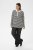Kaffe Curve Miana Long Sleeve Polo Chalk with Black Stripe - Polo marškinėliai - 