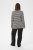 Kaffe Curve Miana Long Sleeve Polo Chalk with Black Stripe - Polo marškinėliai - 