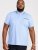 D555 Talbot Pique with Jacquard Collar Polo Shirt Blue - Polo marškinėliai - Polo marškinėliai - 2XL-8XL