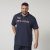 North Latitude 61131 Pikė Polo su Kontrastingomis Rankovėmis ir Siuvinėjimu Tamsiai Mėlyna - Polo marškinėliai - Polo marškinėliai - 2XL-8XL
