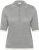 Kaffe Curve Lizzy Contrast Knitted Polo Grey Melange - Polo marškinėliai - 