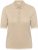 Kaffe Curve Lizzy Contrast Knitted Polo Feather Grey Melange - Polo marškinėliai - 