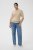 Kaffe Curve Lizzy Contrast Knitted Polo Feather Grey Melange - Polo marškinėliai - 