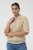 Kaffe Curve Lizzy Contrast Knitted Polo Feather Grey Melange - Polo marškinėliai - 