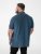D555 Harvey Pique with Jacquard Collar & Cuffs Polo Teal - Polo marškinėliai - Polo marškinėliai - 2XL-8XL