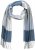 Ulla Popken Woven Check Print Scarf Soft Light Blue - Aksesuarai - 