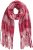 Ulla Popken Plaid Long Fringe Scarf Aubergine - Aksesuarai - 