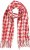 Ulla Popken Houndstooth Fringed Hem Scarf Salsa - Aksesuarai - 