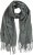Ulla Popken Fringed Scarf Graphite Grey - Aksesuarai - 