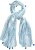 Ulla Popken Greek Stripe Tasseled Scarf Blue - Aksesuarai - 