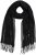 Ulla Popken Fringed Scarf Black - Aksesuarai - 