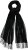 Ulla Popken Fringed Scarf Black - Aksesuarai - 