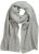 Ulla Popken Garter Stitch Knit Scarf Light Grey Melange - Aksesuarai - 