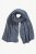 Ulla Popken Heather Knit Wool Blend Scarf Navy - Aksesuarai - 