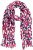 Ulla Popken Geometric Print Scarf Dark Red - Aksesuarai - 