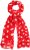 Ulla Popken Polka Dot Scarf Neon Red - Aksesuarai - 