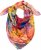 Ulla Popken Colorful Square Silk Scarf Rainbow - Aksesuarai - 