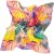 Ulla Popken Colorful Square Silk Scarf Rainbow - Aksesuarai - 
