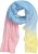 Ulla Popken Pleated Color Gradient Scarf Light Blue - Aksesuarai - 