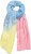 Ulla Popken Pleated Color Gradient Scarf Light Blue - Aksesuarai - 