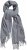 Ulla Popken Ribbed Knit Fringed Hem Scarf Grey Melange - Aksesuarai - 