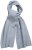 Ulla Popken Ribbed Knit Scarf Light Grey Melange - Aksesuarai - 