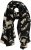 Ulla Popken Printed Silk Scarf Black - Aksesuarai - 