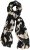 Ulla Popken Printed Silk Scarf Black - Aksesuarai - 