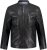 JP1880 Biker Style Leather Jacket Black - Didelės vyriškos striukės - Didelės vyriškos striukės