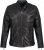 JP1880 Classic Biker Style Leather Jacket Black - Didelės vyriškos striukės - Didelės vyriškos striukės