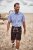JP1880 Short Sleeve Check Print Traditional Shirt Blue - Marškiniai - Marškiniai - 2XL-8XL