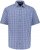 JP1880 Short Sleeve Check Print Traditional Shirt Blue - Marškiniai - Marškiniai - 2XL-8XL