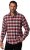 JP1880 Shirt Flannel Checked Long Sleeve Red TALL - VYRIŠKI DRABUŽIAI MT-6XLT - Drabužiai aukštiems vyrams