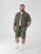 D555 Connor Stretch Cuban Collar Reosrt Short Sleeve Shirt Khaki - Marškiniai - Marškiniai - 2XL-8XL