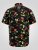 D555 Gordon Hawaiian AOP Cuvan Collar Resort Short Sleeve Black - Marškiniai - Marškiniai - 2XL-8XL